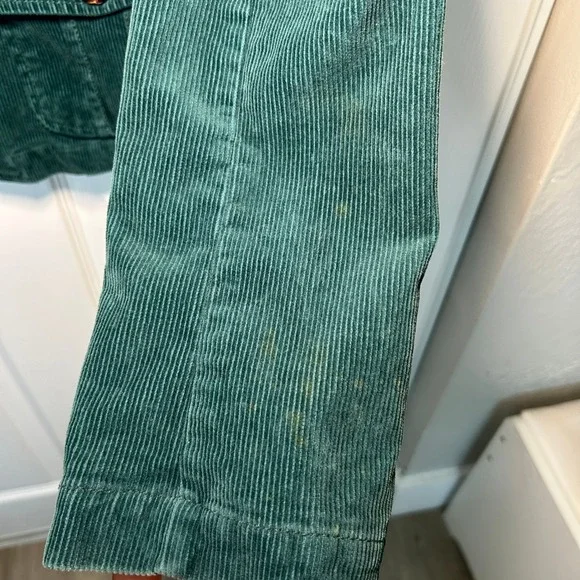 Vintage American Eagle Corduroy Blazer Teal Green Button Front Pockets Women‎ L - Picture 8 of 8